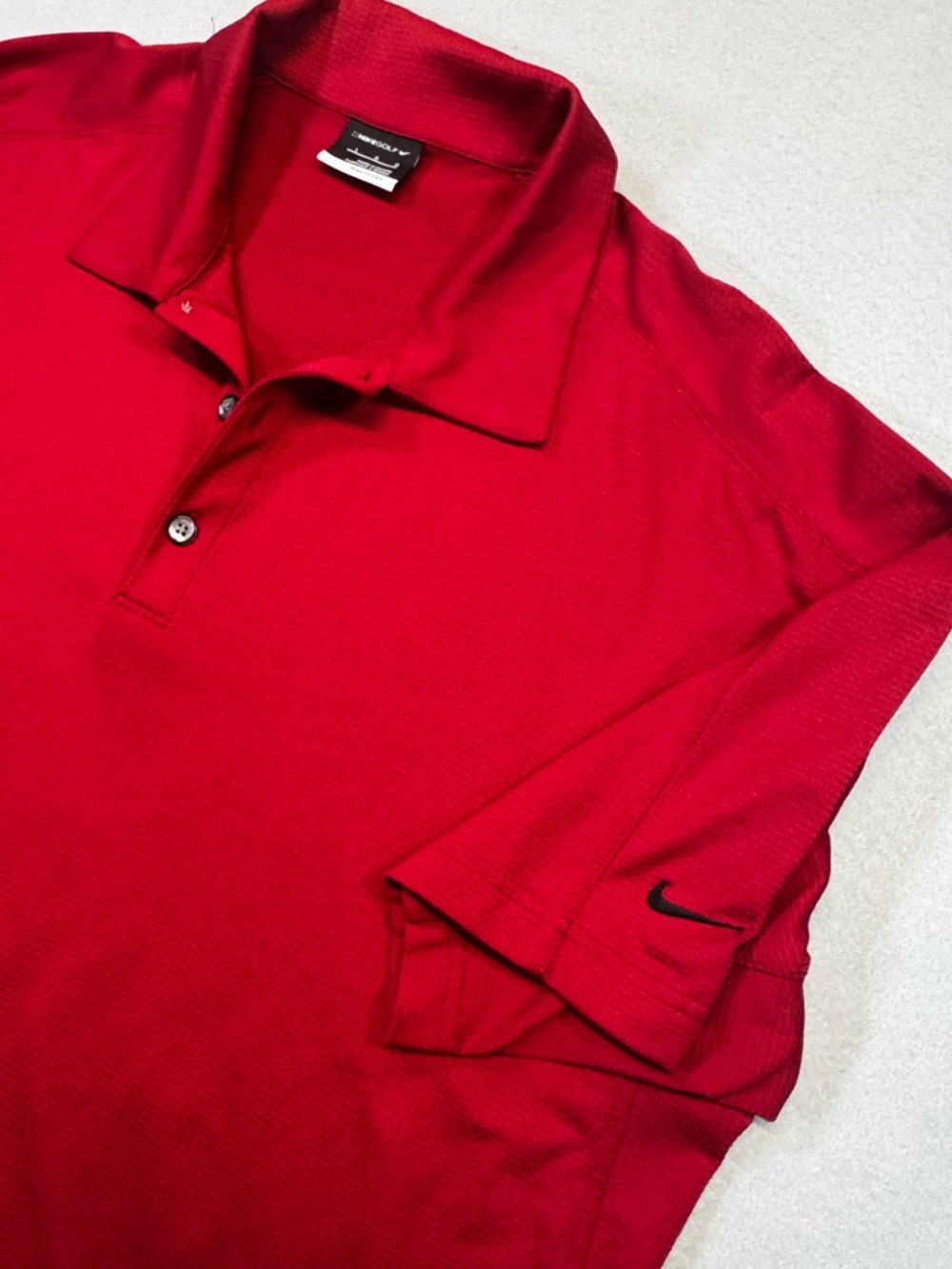 Men’s Nike Golf Red Dri-FIT Polo Shirt Size Large